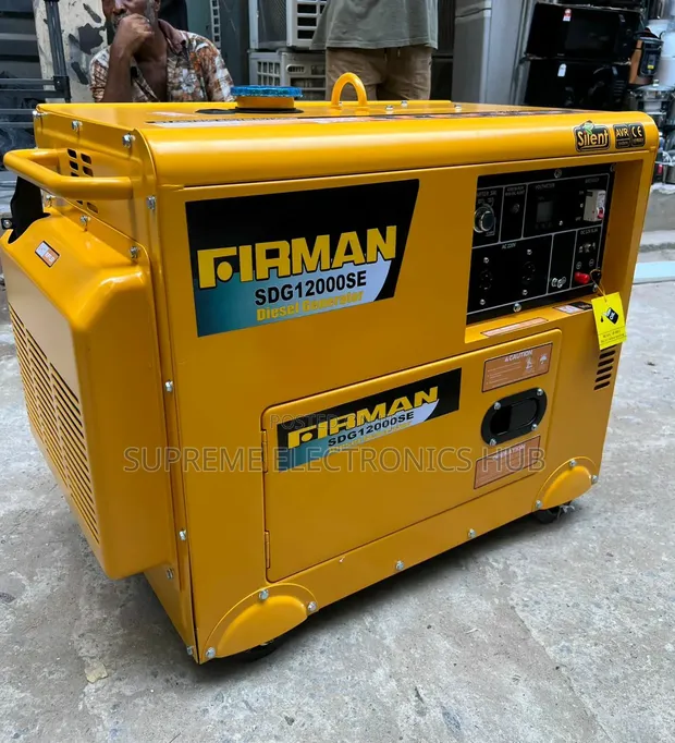 Original Firman 10kva Diesel Soundproof Generator - 1 Year Warranty - 1