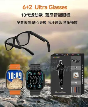 LAXASFIT Smartwatch Set with Smart Sunglasses