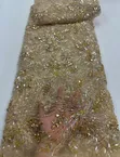 Luxury Crystal Beaded Lace Fabric - 1