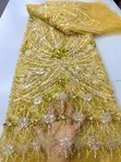 Luxury Crystal Beaded Lace Fabric - 3