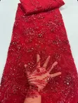 Luxury Crystal Beaded Lace Fabric - 4