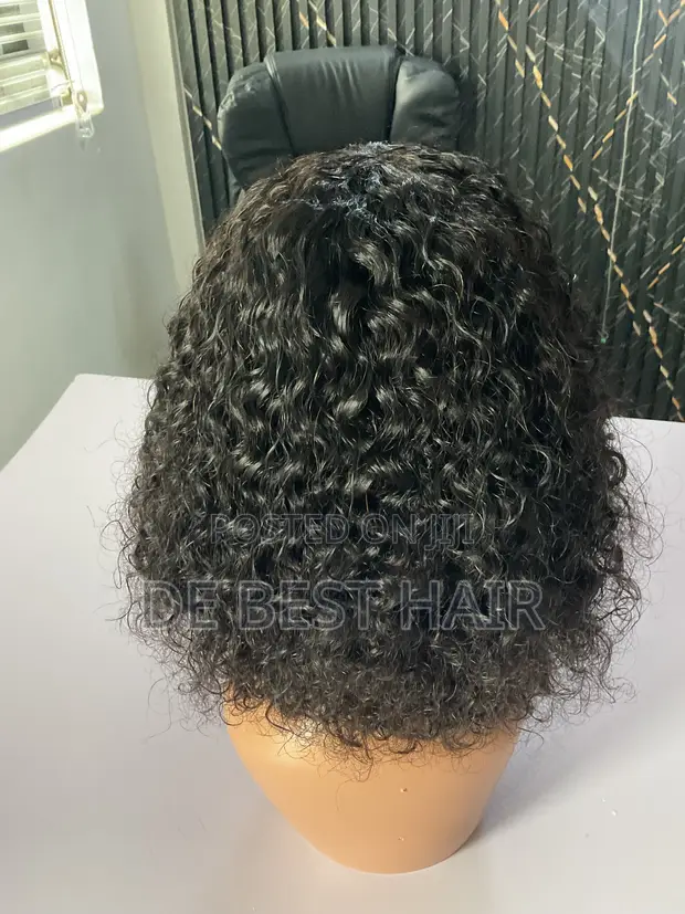 100% Human Hair Celebrity Fringe Wig, 12 Inches, Natural Color - 1
