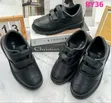 Meibalun Leather Flats Shoes - Black - 2