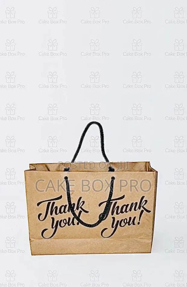 Custom Made Kraft Bags by Cake Box - 1