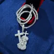 Luxury Iced Out Tennis Chain and Pendant Set - 1