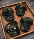 Luxury Men's Army Green Face Cap - 2