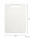 White Kitchen Cutting Board with Handle - 2