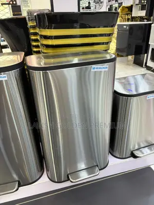 Pedals 30L Pedal Trash Can - Silver