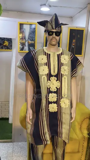 Saka Aso Oke Agbada, Danshiki, Wando, Sokoto da Fila