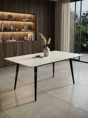 Modern Dining Table - Marble Effect