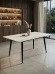 Modern Dining Table - Marble Effect - 2