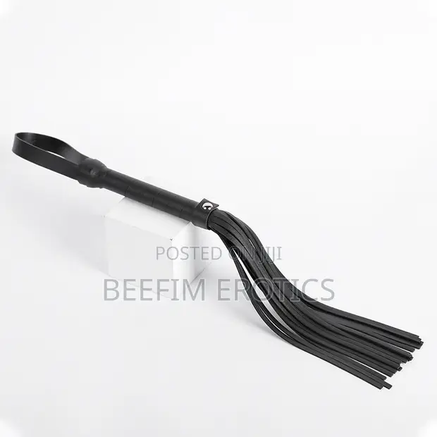 Leather Flogger Soft Multi-Tail Sex Whip with Wrist Loop - 1