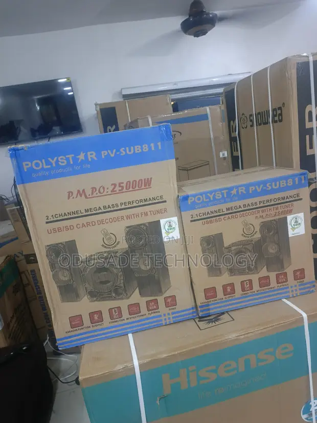 Polystar PV-SUB811 2.1 Bluetooth Speaker System - 1
