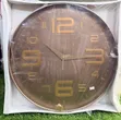 Classic Round Analog Wall Clock - Brown - 2