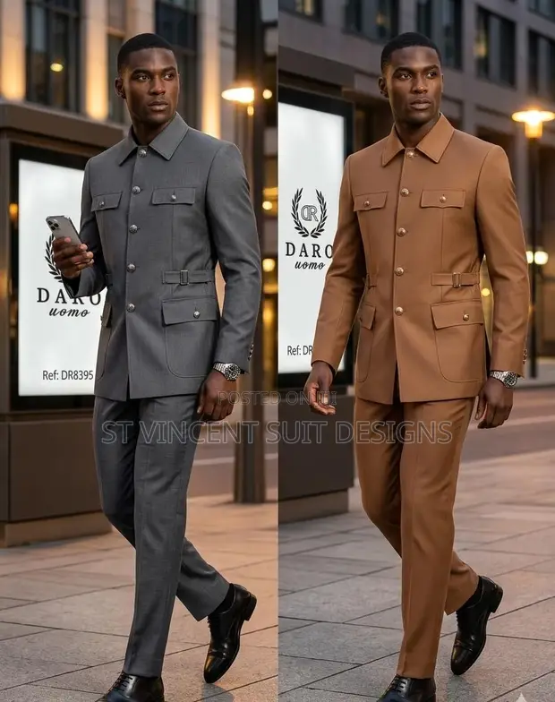 St. Vincent Doguwar Hannu Safari Suit - Brown - 1