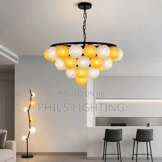 Italian Simple Glass Balls Living Room Pendant Light - 1