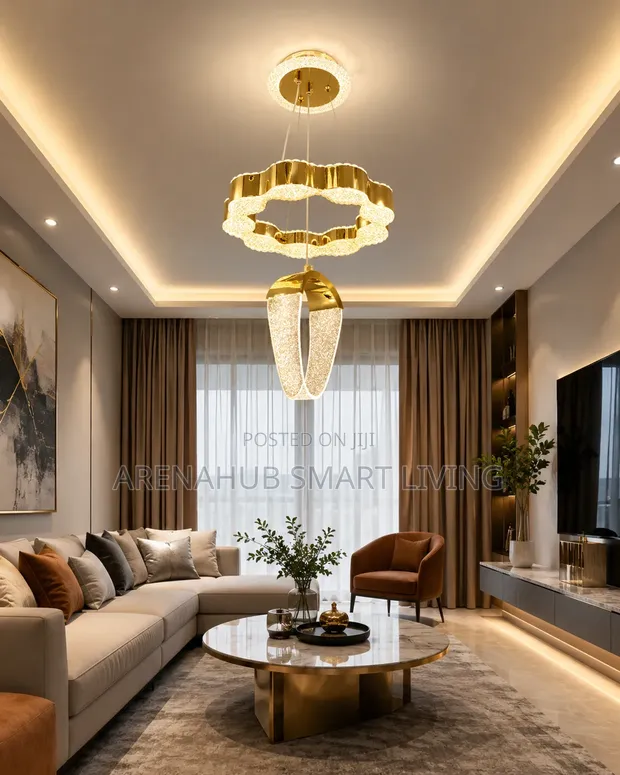 Light Luxury LED Crystal Ceiling Chandelier don Gida - 1