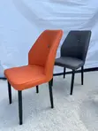 Modern Leatherette Dining Accent Chair with Metal Legs - 4