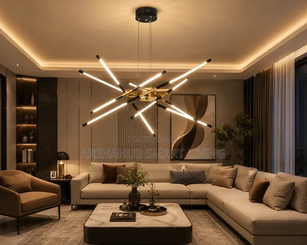Nordic Modern LED Linear Chandelier - 1
