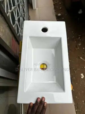 Modern Rectangular Ceramic Wash Basin - White 45x27.5cm
