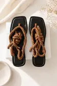 Luxury Rope Strap Flat Sandals - Baki - 1