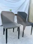 Modern Leatherette Dining Chair with Cross-Stitching - 1