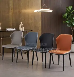 Modern Leatherette Dining Chair with Cross-Stitching