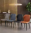Modern Leatherette Dining Chair with Cross-Stitching - 3