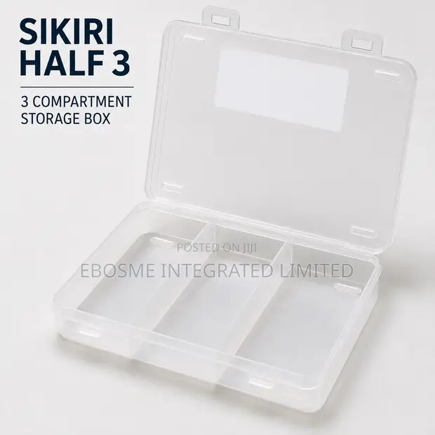 SIKIRI HALF 3 Transparent 3-Compartment Storage Organizer - 1