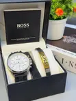 Hugo Boss Men's Genuine Leather Wristwatch - 1