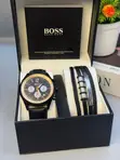 Hugo Boss Men's Genuine Leather Wristwatch - 2