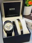 Hugo Boss Men's Genuine Leather Wristwatch - 4