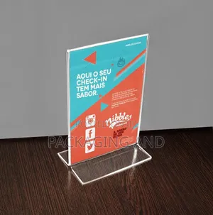 Branded A5 Acrylic Table Sign for Business