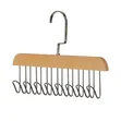 Multipurpose Wooden Hanger for Clothes, Ties, Bras, Belts & Bags - 1