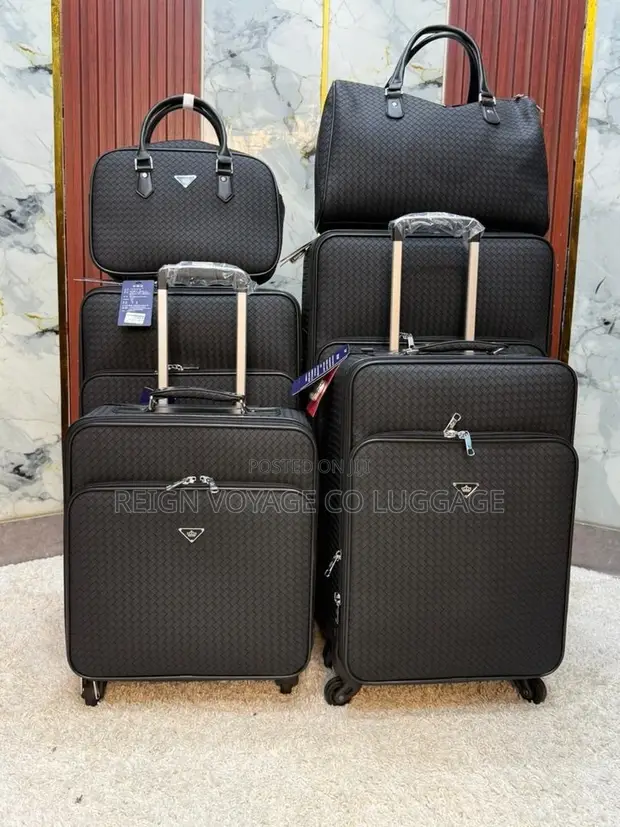 Executive Leather Luggage Set - Bottega Style - 1