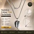 Stainless Steel Necklace + Free Gold Color Necklace - 2