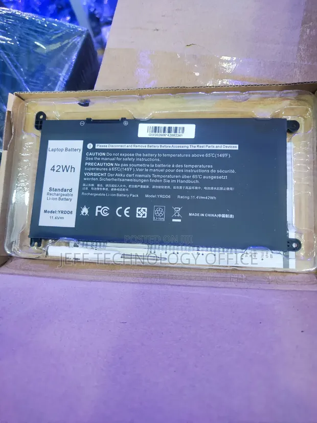 Genuine Dell YRDD6 Laptop Battery - 1