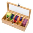 Multipurpose Wooden Tea & Coffee Storage Box with Lid - 3