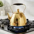 Luxury Gold Stainless Steel Whistling Kettle 4L - 1