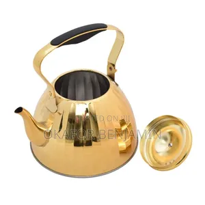 Luxury Gold Stainless Steel Whistling Kettle 4L