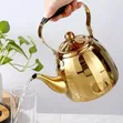Luxury Gold Stainless Steel Whistling Kettle 4L - 3