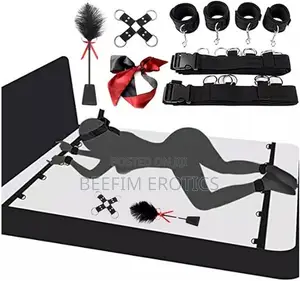 Kayan Aiki na BDSM Bondage tare da Rufin Idanu & Gashin Tukunyar Tsuntsu