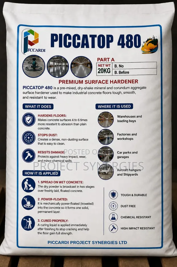 PiccaTop 480 Concrete Floor Hardener - 1