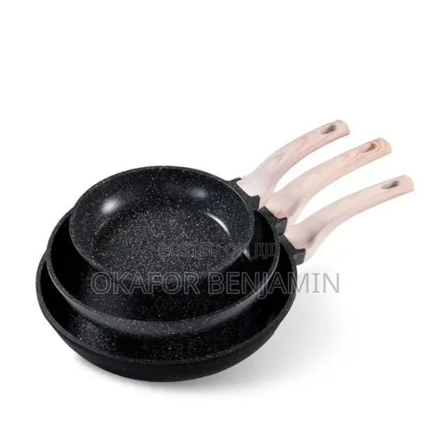 3-Piece Aluminium Die-Cast Frypan Set - 1