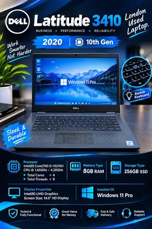 Dell Latitude 3410 Laptop - 10th Gen i5, 8GB RAM, 256GB SSD