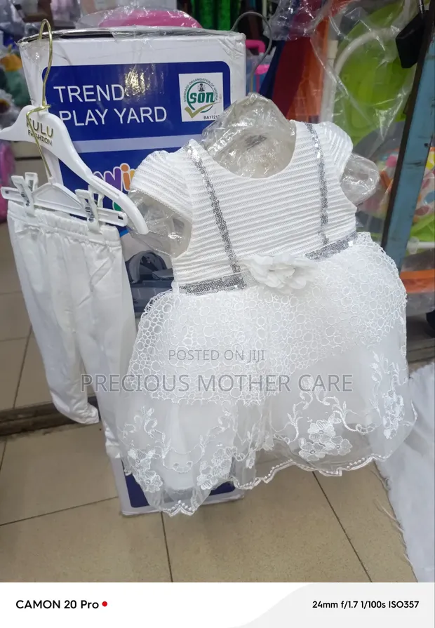 Girls' Turkey Christening Gown and Leggings Set - 1