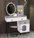 Luxury Imported Dresser Table Set tare da LED Mirror - 2