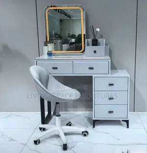 Luxury Imported Dresser Table Set with LED Mirror