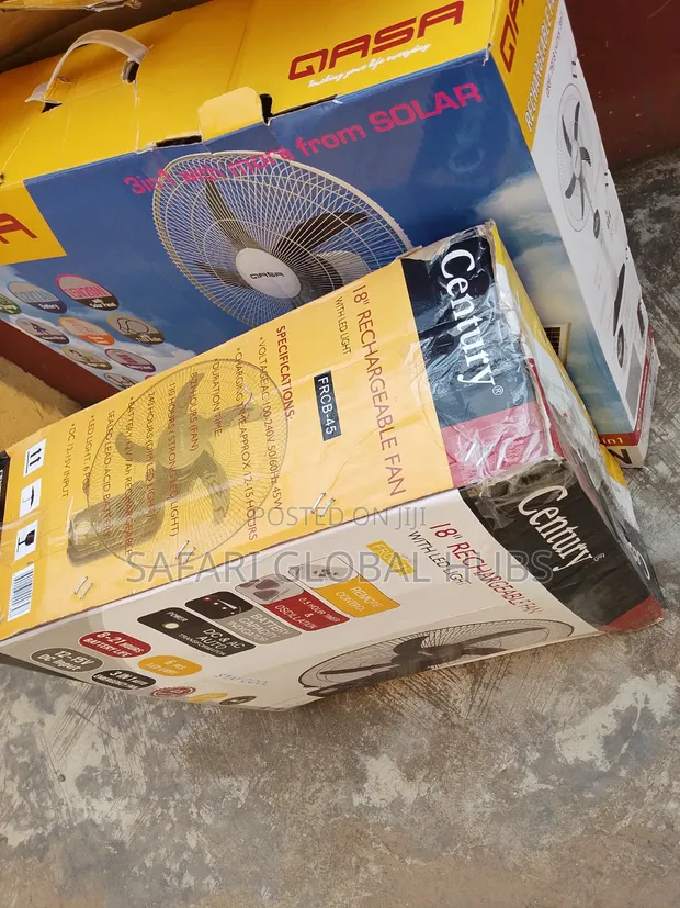 Brand New Century 18" Rechargeable Wall Fan with Remote - 1