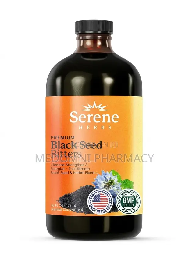 Serene Herbs Organic Black Seed Oil Bitters Liquid Tonic - 16 Fl Oz - 1